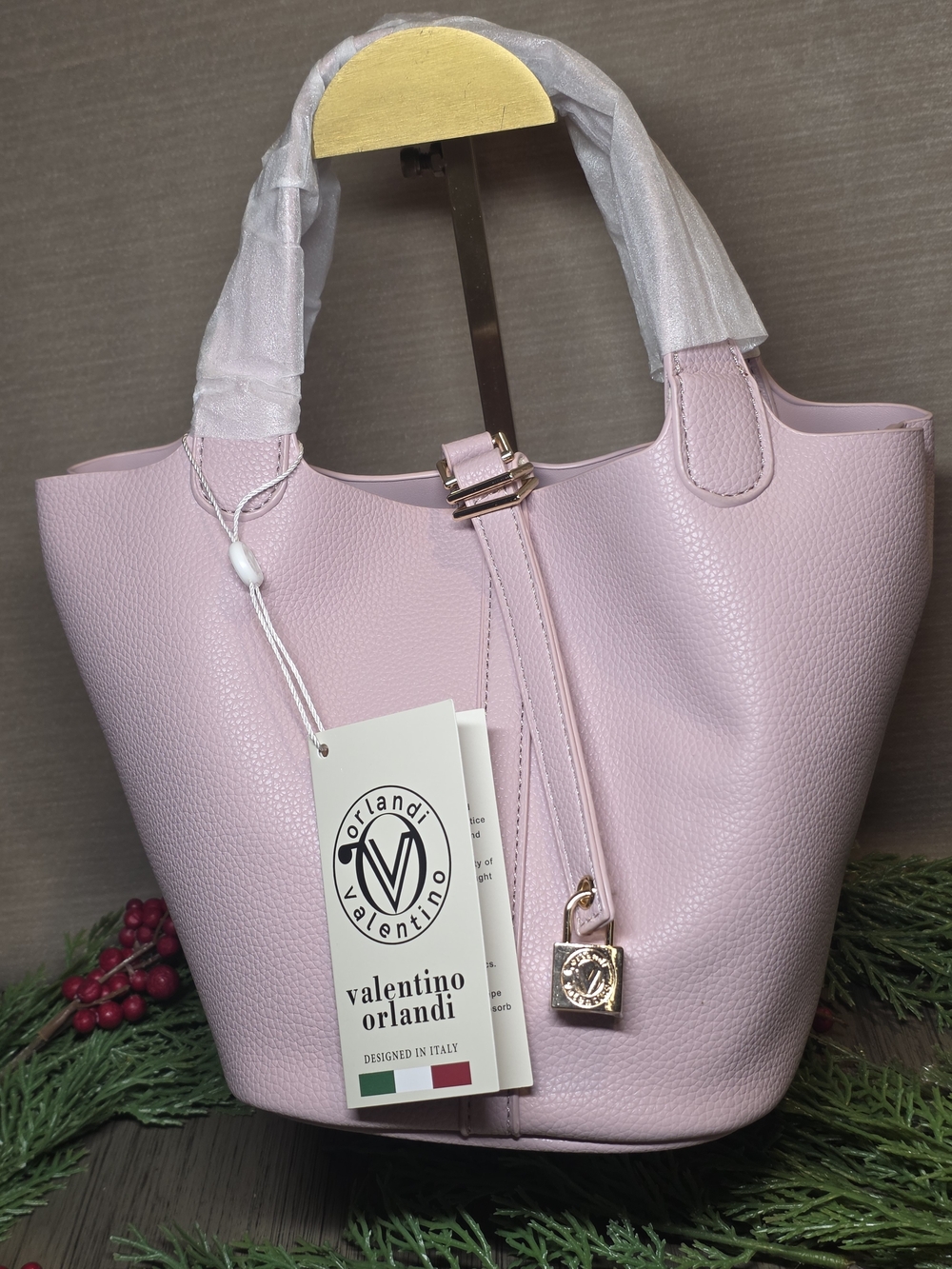 Valentino Orlandi Milano Handbag - Lavender w/ Gold